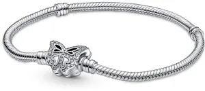 Pandora Silbernes Armband mit Anhänger Schmetterling 590782C01 18 cm