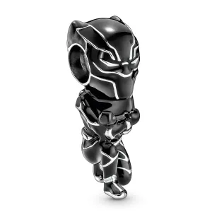 Pandora Stilvoller Silberanhänger Schwarz Panther Marvel 790783C01