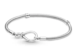 Pandora Zeitloses Silberarmband Unendlichkeit-Knoten 590792C00 18 cm