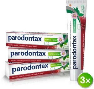 Parodontax Zahnpasta gegen Zahnfleischbluten und Parodontitis Herbal Fresh Tripack 3 x 75 ml