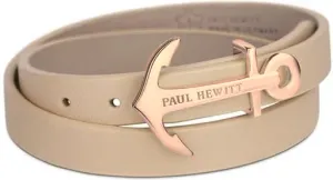 Paul Hewitt Doppeltes Lederarmband mit Bronzeanker PH-WB-R-22 37,5 cm