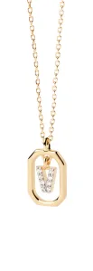 PDPAOLA Charmante vergoldete Halskette Buchstabe „V“LETTERS CO01-533-U (Halskette, Anhänger)