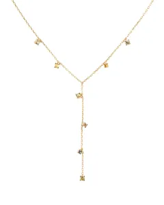 PDPAOLA Charmante vergoldete Halskette mit Zirkonen JANE Gold CO01-864-U