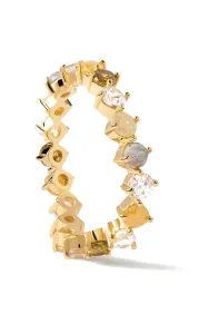 PDPAOLA Charmanter vergoldeter Ring mit Zirkonen APRIL AN01-642 54 mm