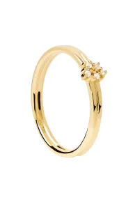 PDPAOLA Charmanter vergoldeter Ring mit Zirkonen NOVA Gold AN01-615 50 mm