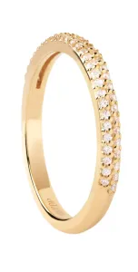 PDPAOLA Charmanter vergoldeter Ring mit Zirkonen TIARA AN01-665 56 mm
