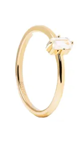 PDPAOLA Eleganteleganter vergoldeter Ring mit klarem Zirkon MIA Gold AN01-806 52 mm