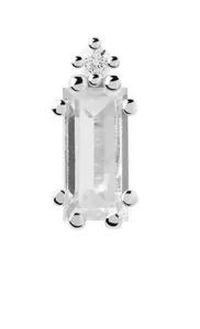 PDPAOLA Feiner Silber Single Ohrring mit Zirkonen BEA Silver PG02-786-U