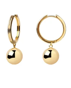 PDPAOLA Luxuriöse vergoldete Ohrringe Kreise SUPER FUTURE Gold AR01-518-U