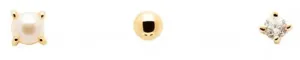 PDPAOLA Vergoldete asymmetrische Ohrringe ANGEL Gold BU01-020-U