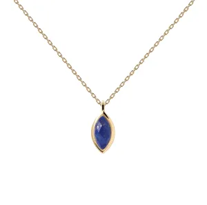 PDPAOLA Vergoldete Halskette Lapis Lazuli Nomad Vanilla CO01-680-U