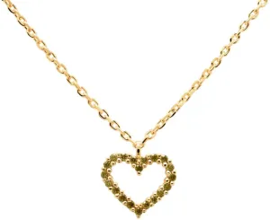 PDPAOLA Zarte vergoldete Halskette mit HerzOlive Heart Gold CO01-223-U (Kette, Anhänger)