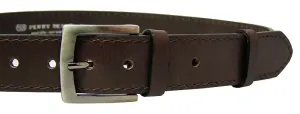 Penny Belts Herren Ledergürtel 25-1-40 brown 100 cm