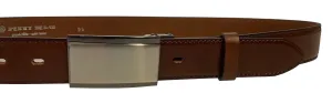 Penny Belts Herren-Businessgürtel aus Leder 35-020-4PS-48 brown 100 cm