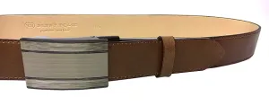 Penny Belts Formaler Herrengürtel aus Leder 35-020 brown 100 cm