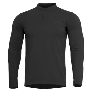 langärmliges Pentagon Romeo-T-Shirt Henley 2.0, schwarz
