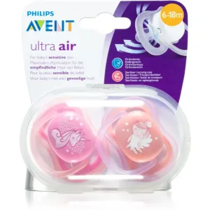 Philips Avent Soother Ultra Air 6-18 m Schnuller Girl Unicorn 2 St