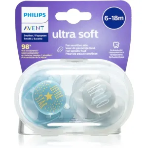 Philips Avent Soother Ultra Soft 6 - 18 m Schnuller Mix Boy 2 St