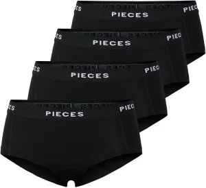 Pieces 4 PACK - Damenhöschen Boxer PCLOGO 17106857 Black L