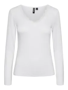 Pieces Damen T-Shirt PCBARBERA Standard Fit 17141053 Bright White L