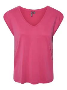 Pieces Damen T-Shirt PCKAMALA Comfort Fit 17095260 Beetroot Purple L