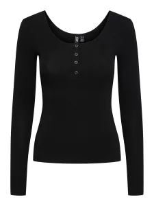 Pieces Damen T-Shirt PCKITTE Slim Fit 17101437 Black XXL