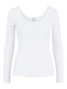 Pieces Damen T-Shirt PCKITTE Slim Fit 17101437 Bright White L