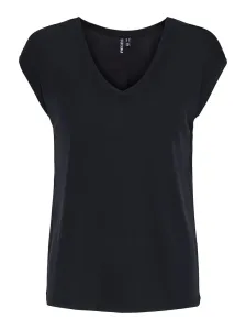 Pieces Damen T-Shirt PCKAMALA Comfort Fit 17095260 Black XS