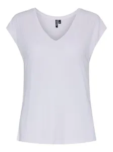 Pieces Damen T-Shirt PCKAMALA Comfort Fit 17095260 Bright White XS