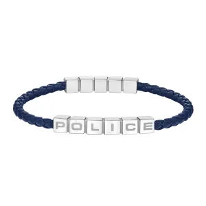 Police Blaues Lederarmband Crosschess PEAGB0005017 18 cm