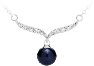 Preciosa ElegantElegante Silberkette mit echter schwarzer Perle Paolina 5306 20