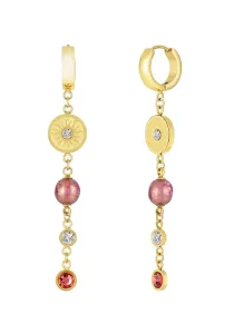 Preciosa Lange vergoldete Ohrringe mit Perlen Rosina 7371Y69R