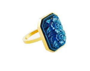 Preciosa Origineller vergoldeter Ring mit tschechischem Kristall Venice 7461Y67 53 mm