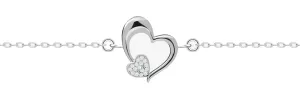 Preciosa Romantic Sanftes Silberarmband Tender Heart mit kubischem Zirkonia 5339 00