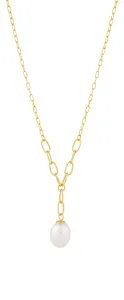 Preciosa Sanfte vergoldete Halskette mit echter Perle Pearl Heart 5356Y01