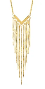 Preciosa Schicke Halskette aus vergoldetem Stahl Milano 7464Y00
