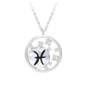 Preciosa Silberkette mit tschechischem Kristall Fisch Sparkling Zodiac 6150 83 (Halskette, Anhänger)