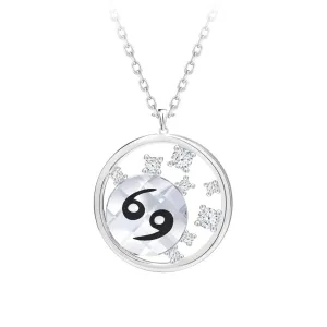 Preciosa Silberkette mit tschechischem Kristall Krebs Sparkling Zodiac 6150 87 (Halskette, Anhänger)
