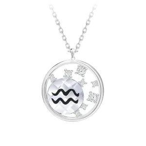 Preciosa Silberkette mit tschechischem Kristall Wassermann Sparkling Zodiac 6150 82 (Halskette, Anhänger)