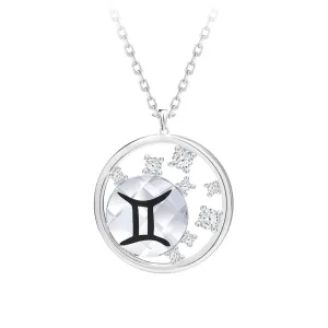 Preciosa Silberkette mit tschechischem Kristall Zwillinge Sparkling Zodiac 6150 86 (Halskette, Anhänger)