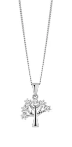 Preciosa Silberne Halskette Lebensbaum mit Zirkonen 5376 00