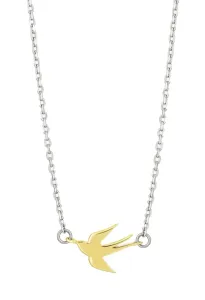 Preciosa Silberne Halskette Vergoldete Schwalbe 5373Y00