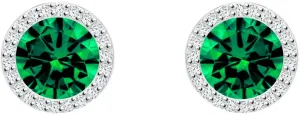 Preciosa Silberne Ohrringe Luchs Emerald 5269 66