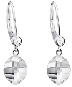 Preciosa Silberne Ohrringe Schuld mit klaren Kristallen 6099 00