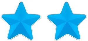 Preciosa Stahlohrringe mit einem matten Stern Jungfrau Akva 7343 77