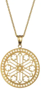 Preciosa Vergoldete Halskette mit Kristallen Rosette 7238Y00