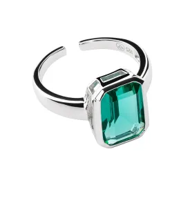 Preciosa Wunderschöner offener Ring mit grünem Zirkon Preciosa Atlantis 5355 94 L (56 - 59 mm)