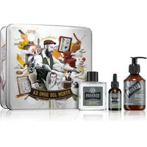 Proraso Cypress And Vetiver Geschenkset Metal Box Beard Care 200 ml + 100 ml + 30 ml