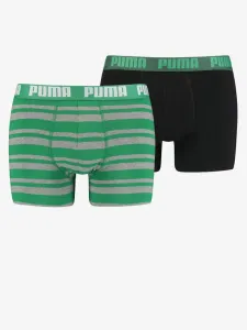 Puma HERITAGE STRIPE BOXER 2P Boxershorts, grün, größe XL