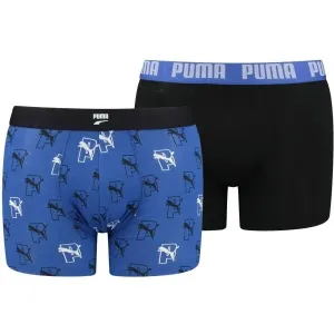 Puma MEN AOP BOXER 2P Boxershorts, blau, größe L